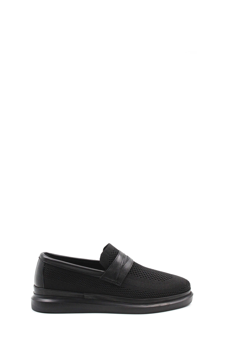 Black Mesh Slip-On Loafers Wessi