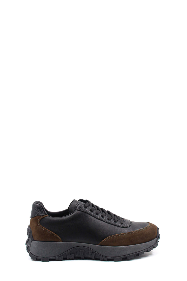 Black and Brown Suede Leather Sneakers Wessi