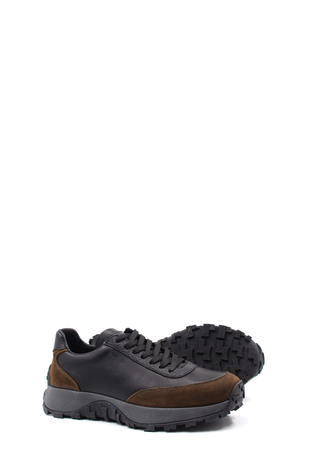 Black and Brown Suede Leather Sneakers Wessi