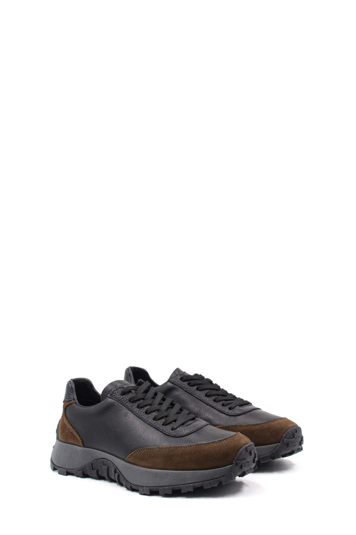 Black and Brown Suede Leather Sneakers Wessi