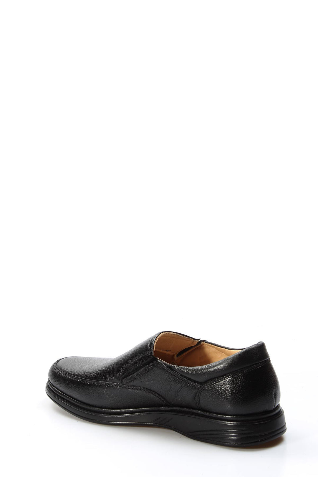 Scarpe slip-on da uomo in pelle nera con suola imbottita - Wessi