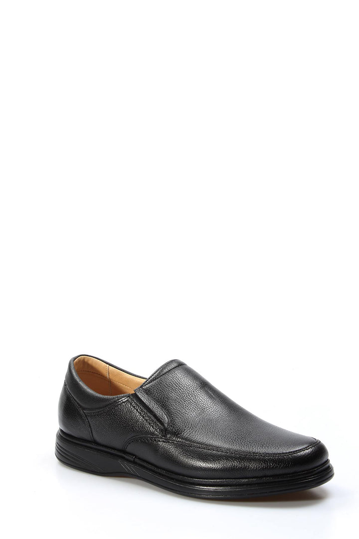 Scarpe slip-on da uomo in pelle nera con suola imbottita - Wessi