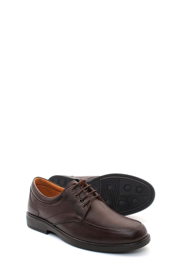 Chaussures décontractées pour hommes en cuir véritable 951MAF121 marron