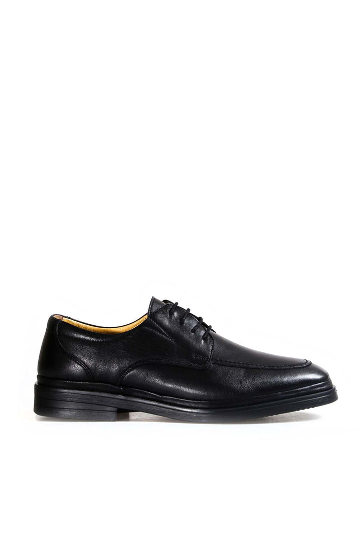 Scarpe derby da uomo in pelle nera con cuciture Moc Toe - Wessi