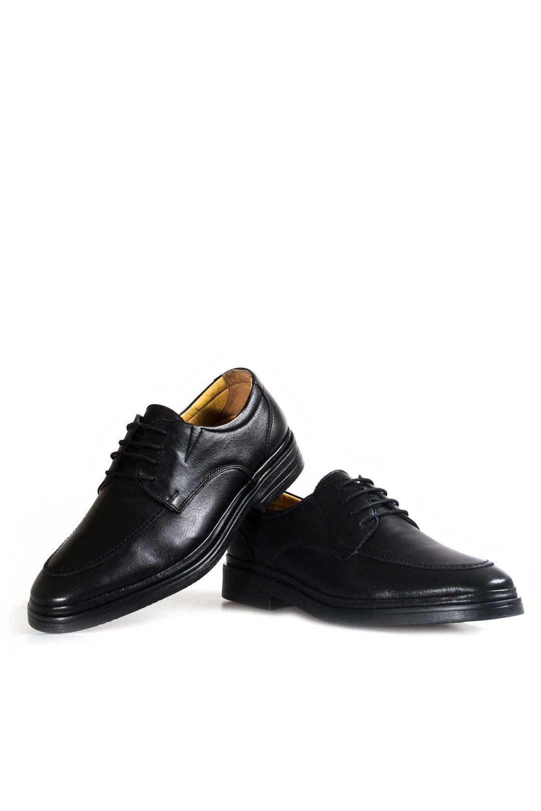 Scarpe derby da uomo in pelle nera con cuciture Moc Toe - Wessi