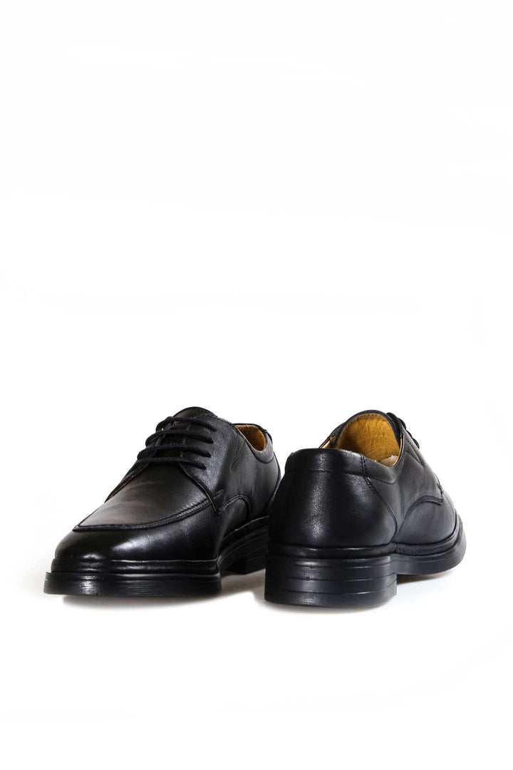 Scarpe derby da uomo in pelle nera con cuciture Moc Toe - Wessi