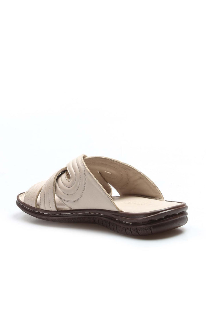 Men's Cream Crisscross Sandals - Wessi