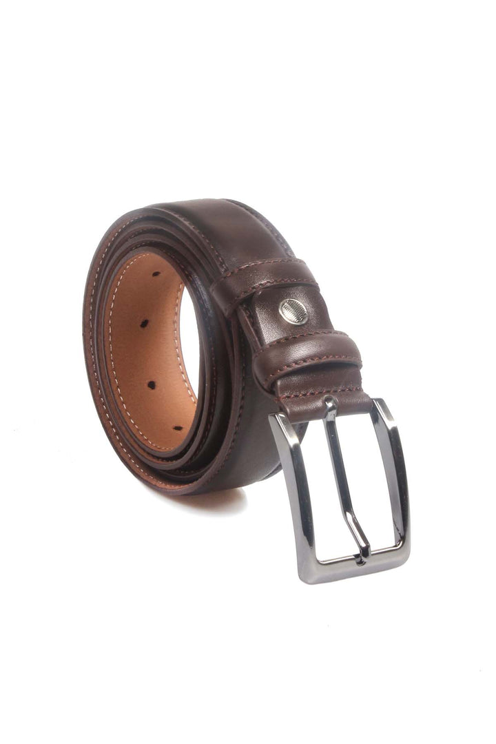 Accessoire de ceinture pour hommes en cuir véritable 779KA134-00 marron