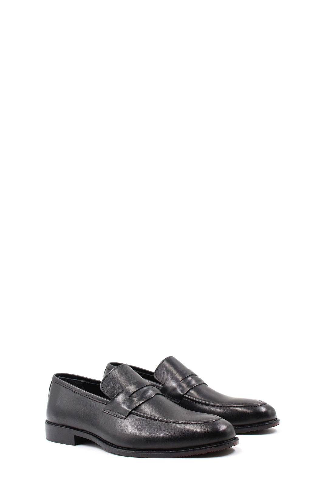 Black Leather Penny Loafers Wessi