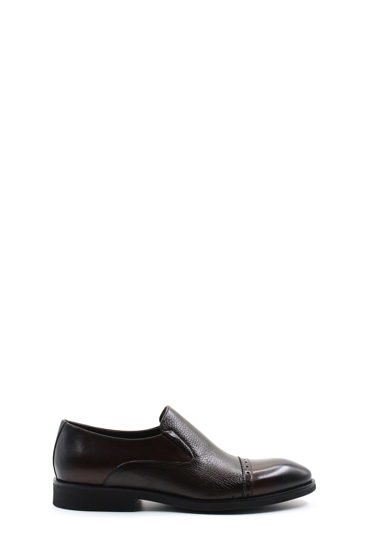 Brown Leather Cap-Toe Loafers Wessi