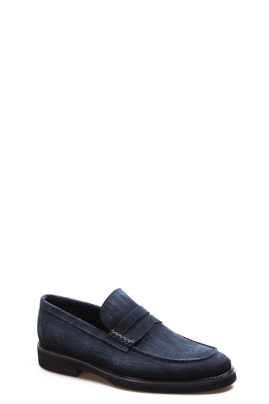 Denim Style Navy Loafers-Wessi