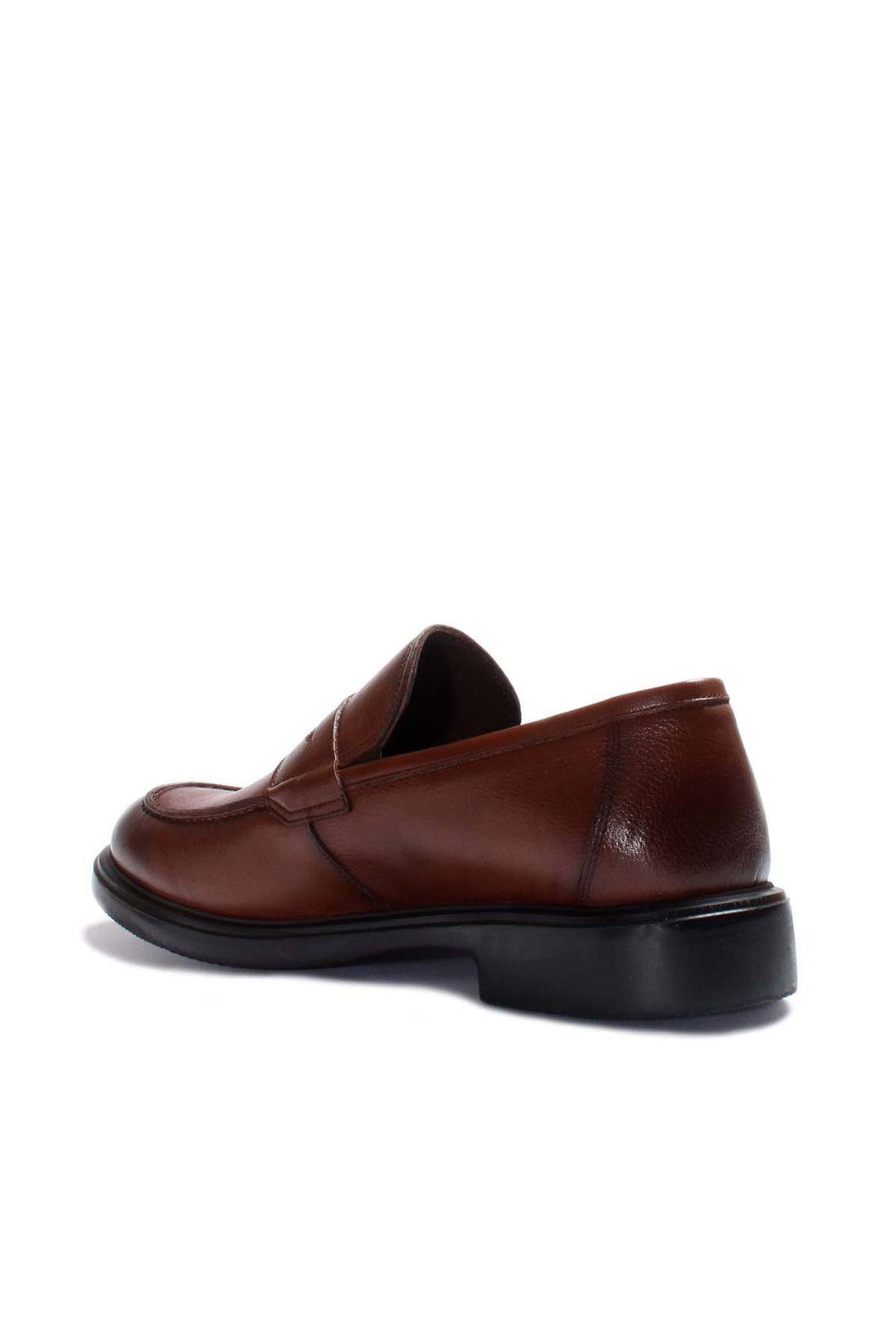 Classic Brown Leather Penny Loafers-Wessi