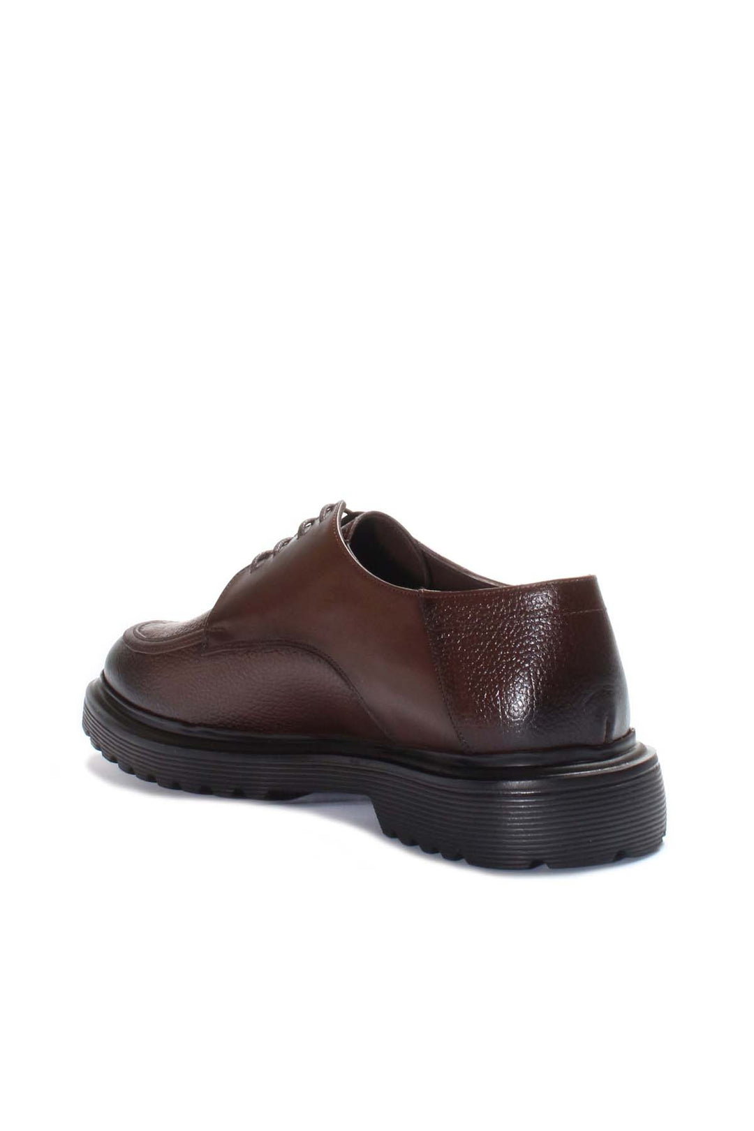 Brown Derby Leather Shoes-Wessi