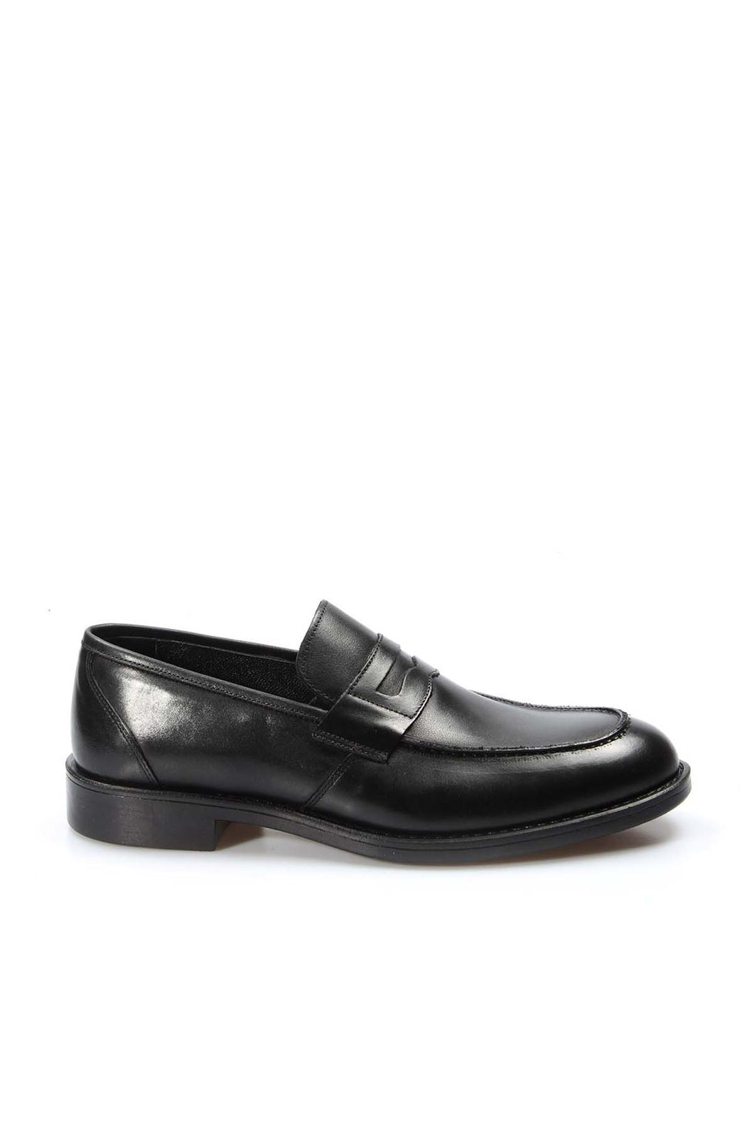 Elegantes Mocasines Penny de Cuero Negro-Wessi