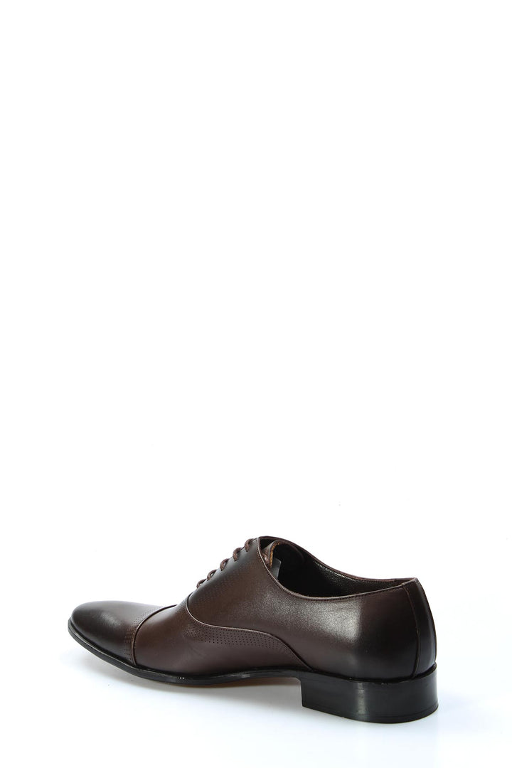 Elegant Brown Leather Oxford Shoes for Men-Wessi