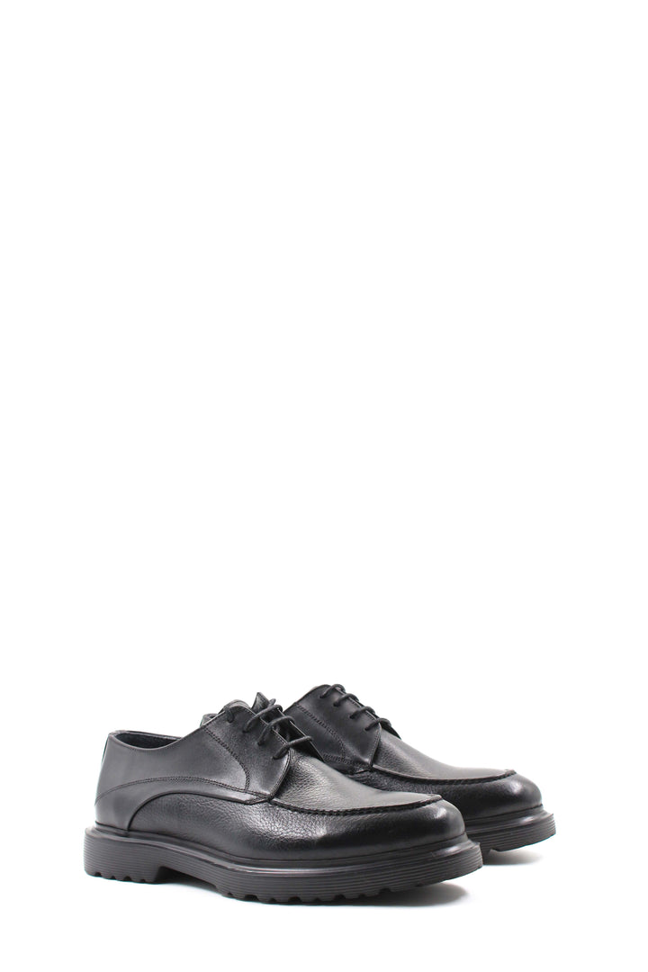 Black Thick Sole Derby Shoes-Wessi