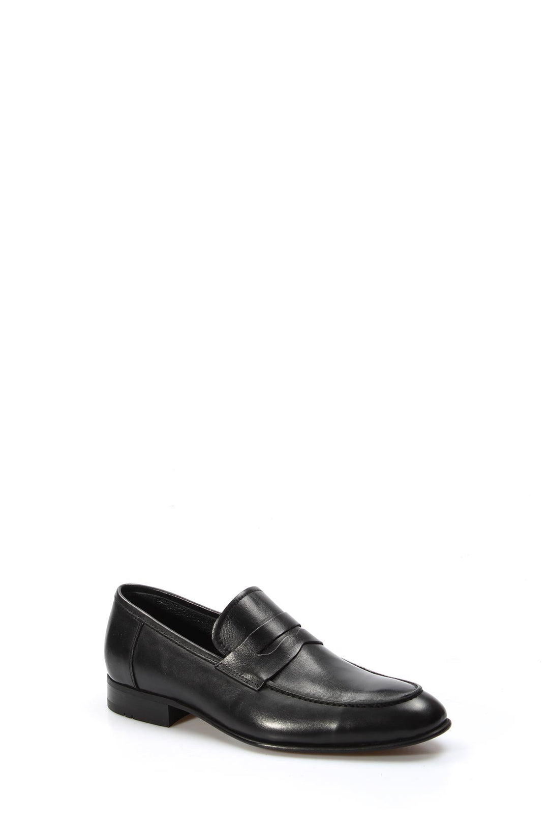 Black Leather Classic Loafers Wessi