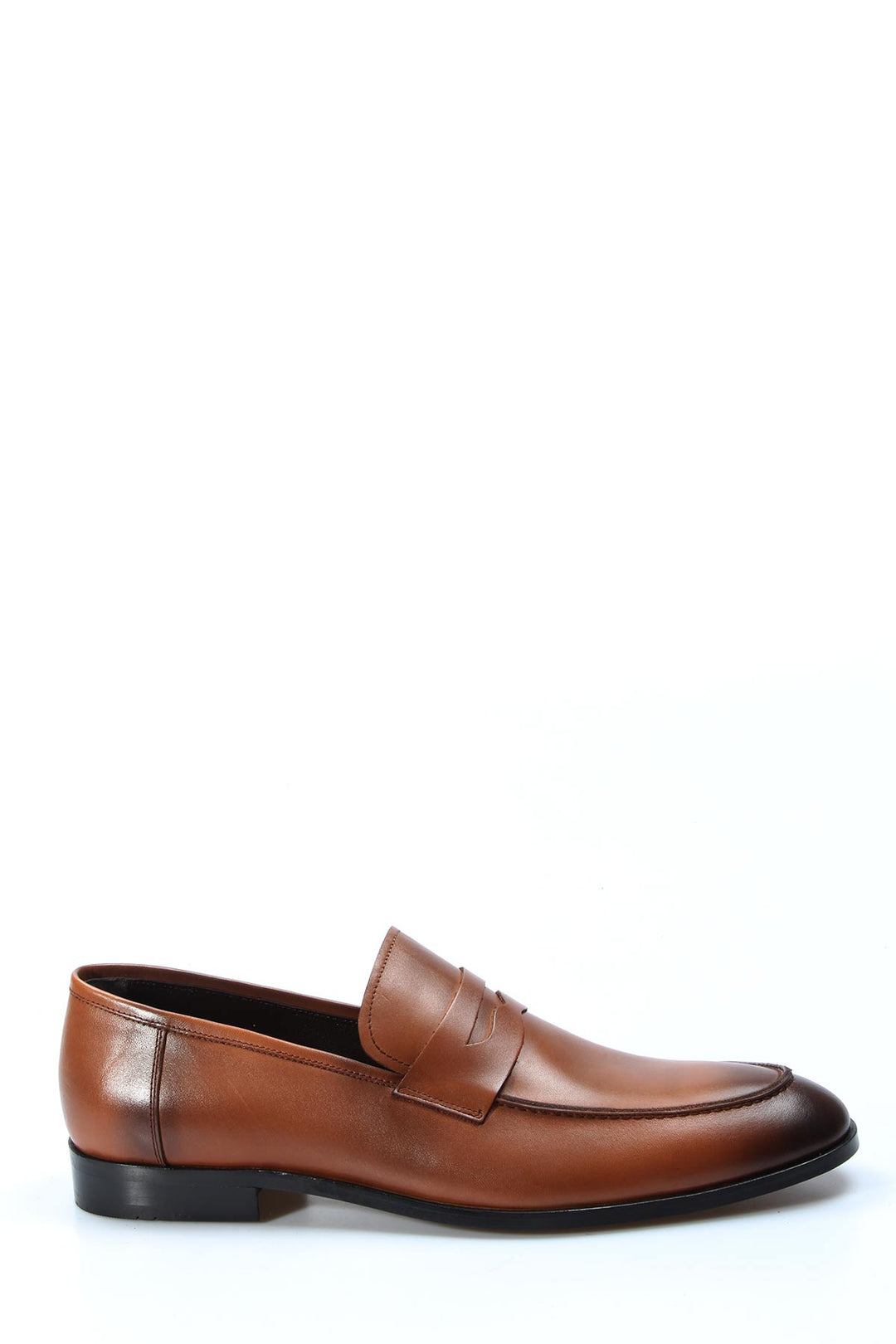 Tan Leather Penny Loafers-Wessi