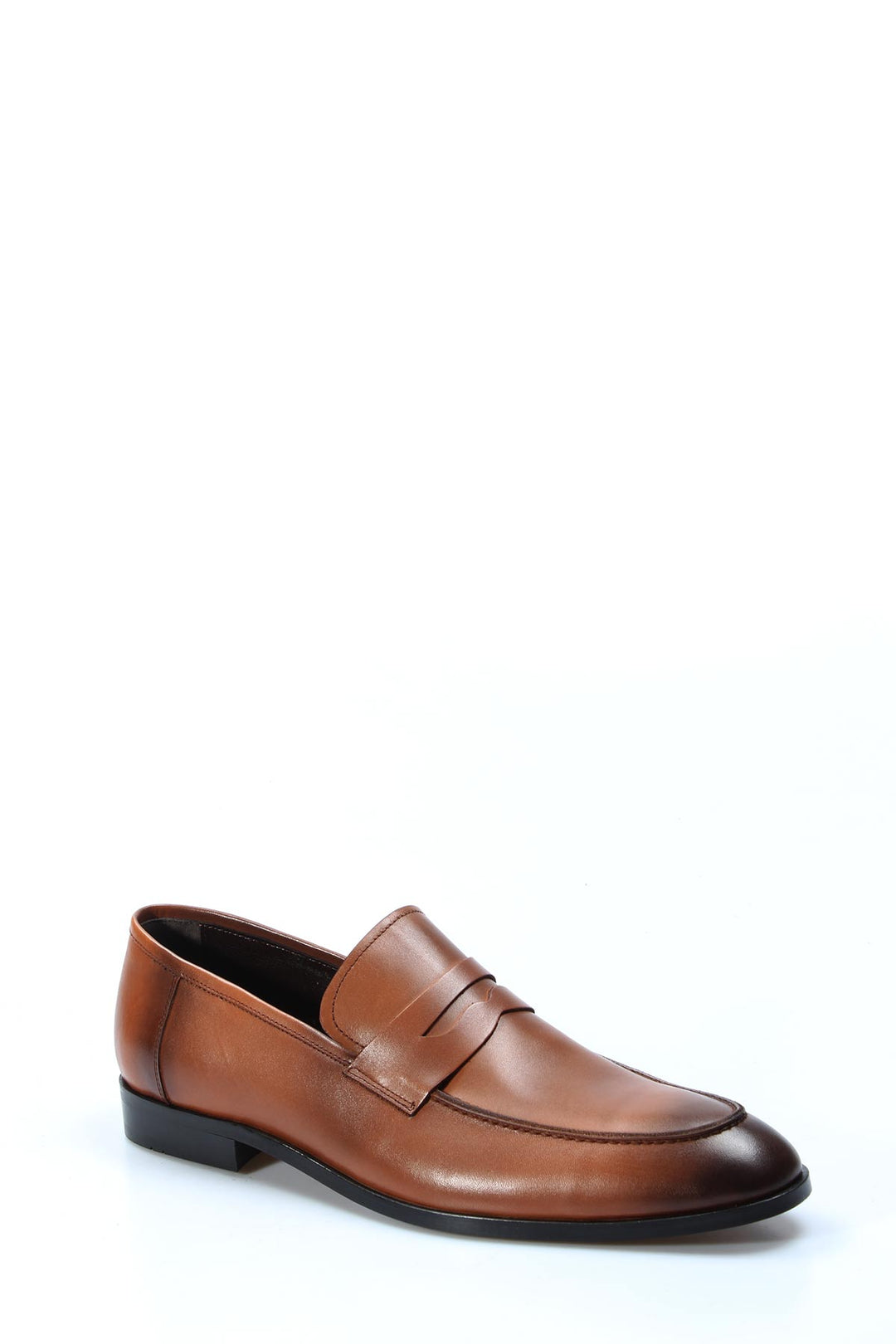 Tan Leather Penny Loafers-Wessi