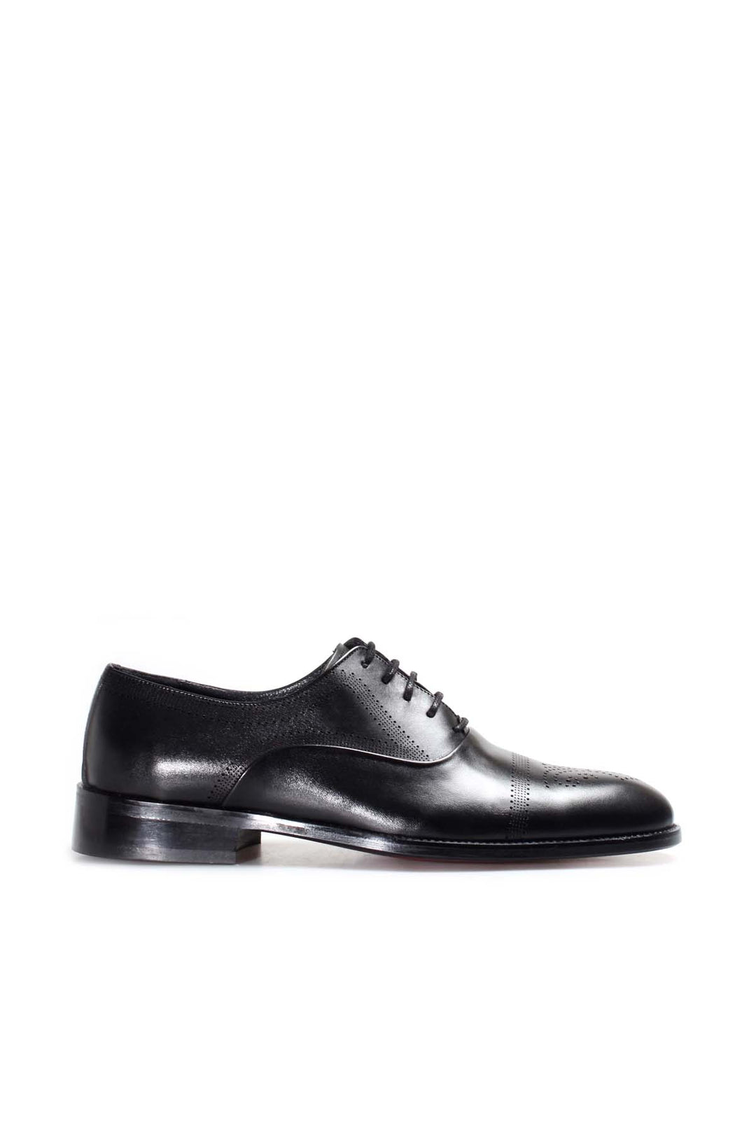 Black Oxford Leather Shoes-Wessi