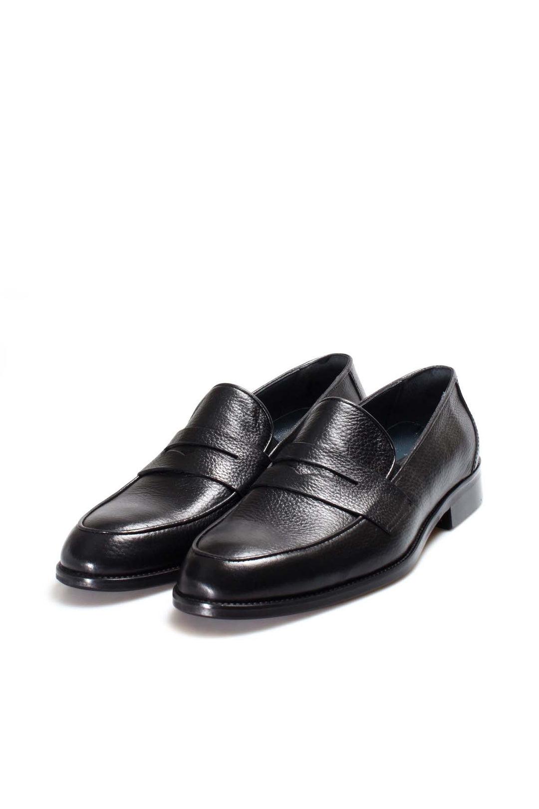 Mocasines de piel texturizada negros Wessi