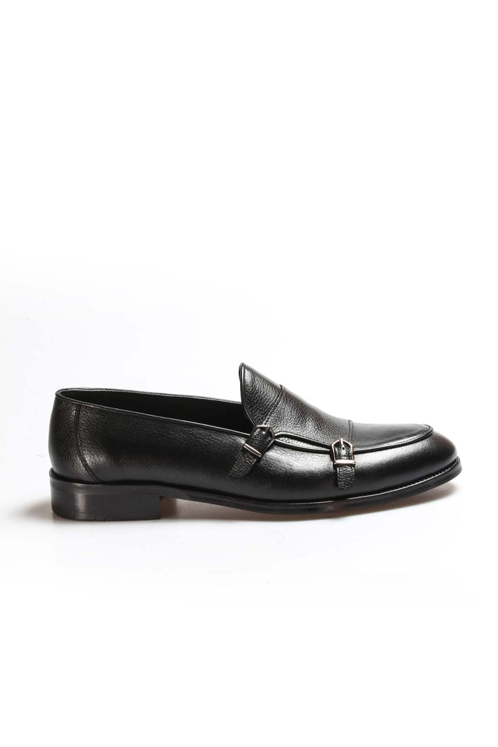 Mocasines Hombre Piel Negro Detalle Doble Hebilla - Wessi