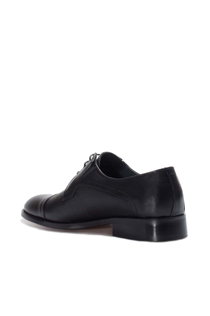 Black Leather Cap-Toe Derby Wessi