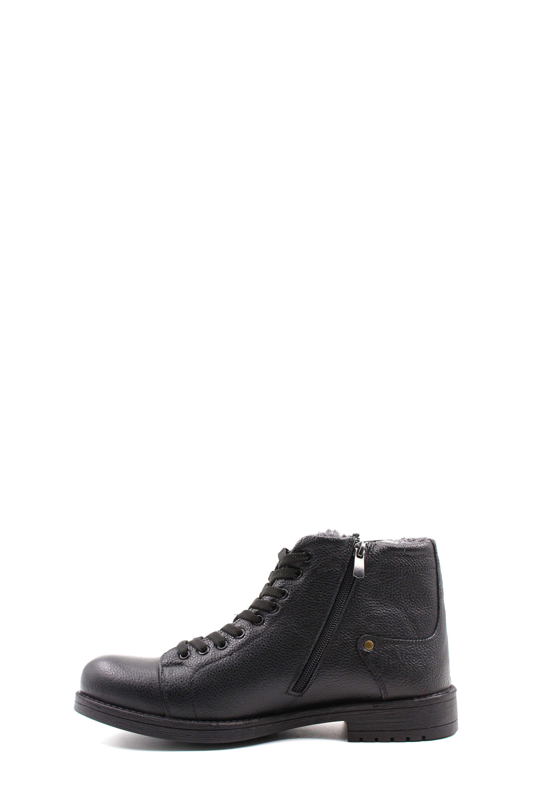 Black Leather Lace-Up Boots Wessi