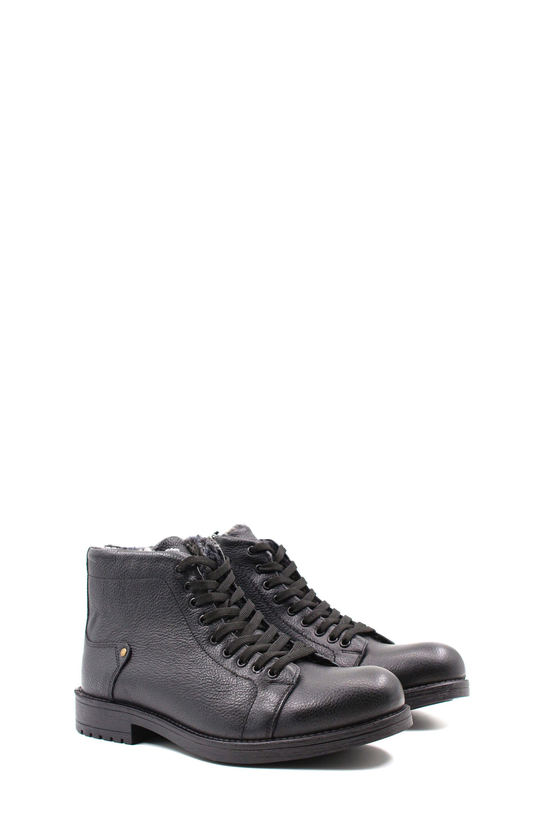 Black Leather Lace-Up Boots Wessi