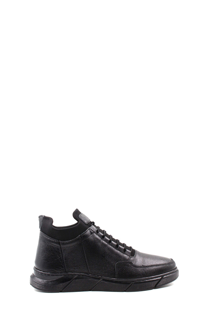 Black Leather High-Top Sneakers Wessi