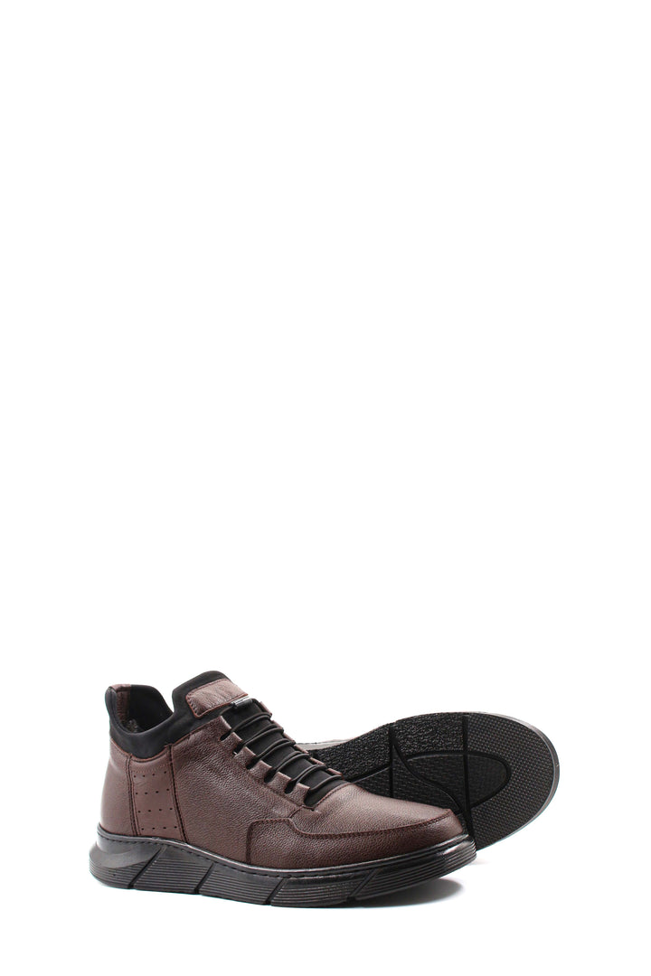 Brown Leather Casual Sneakers Wessi