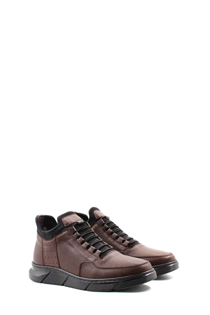 Brown Leather Casual Sneakers Wessi