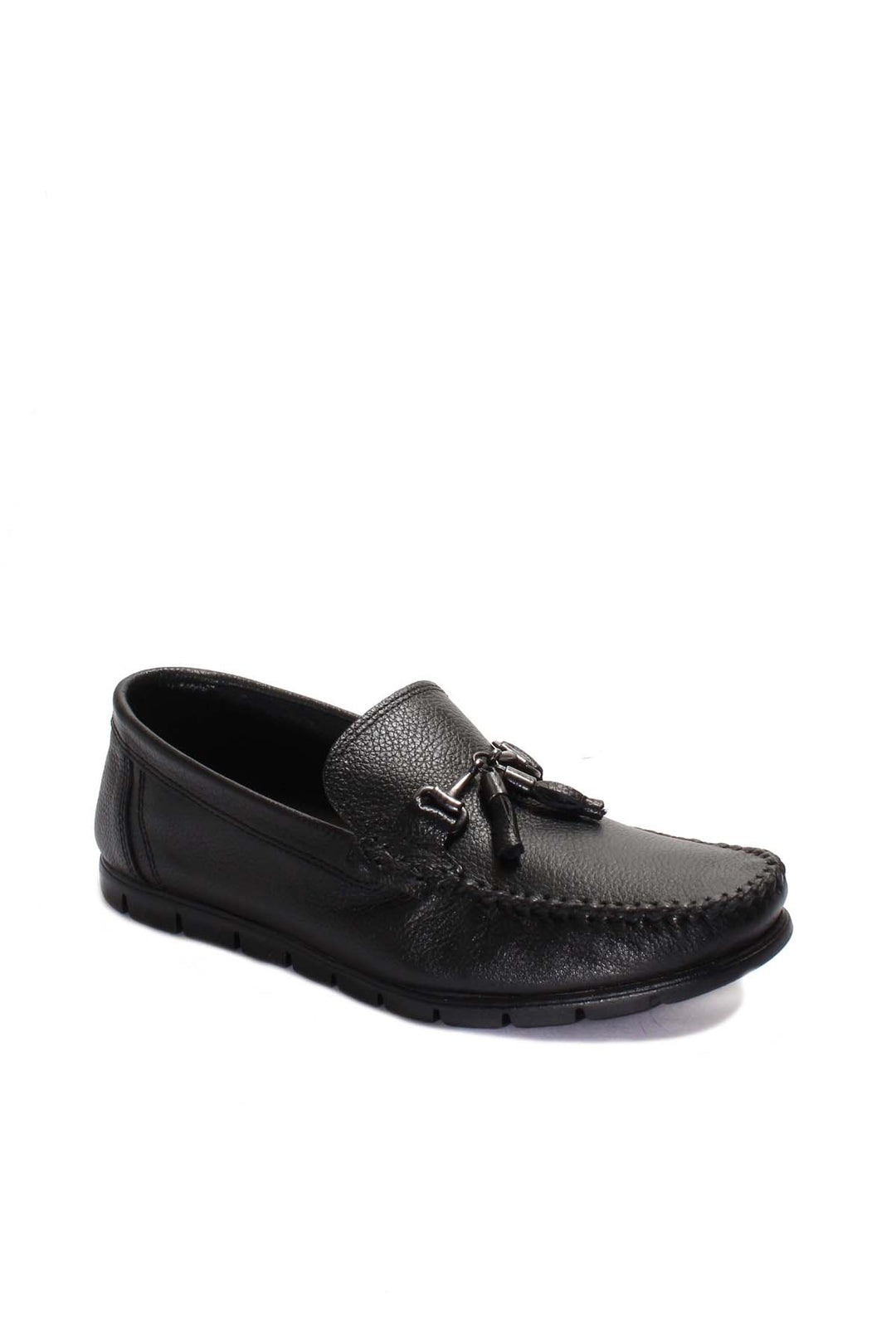 Men's Black Tassel Loafers - Wessi