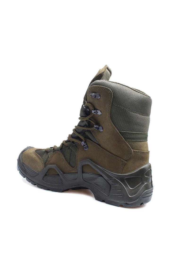 Men's Olive Green Tactical Combat Boots with Rugged Sole - Wessi