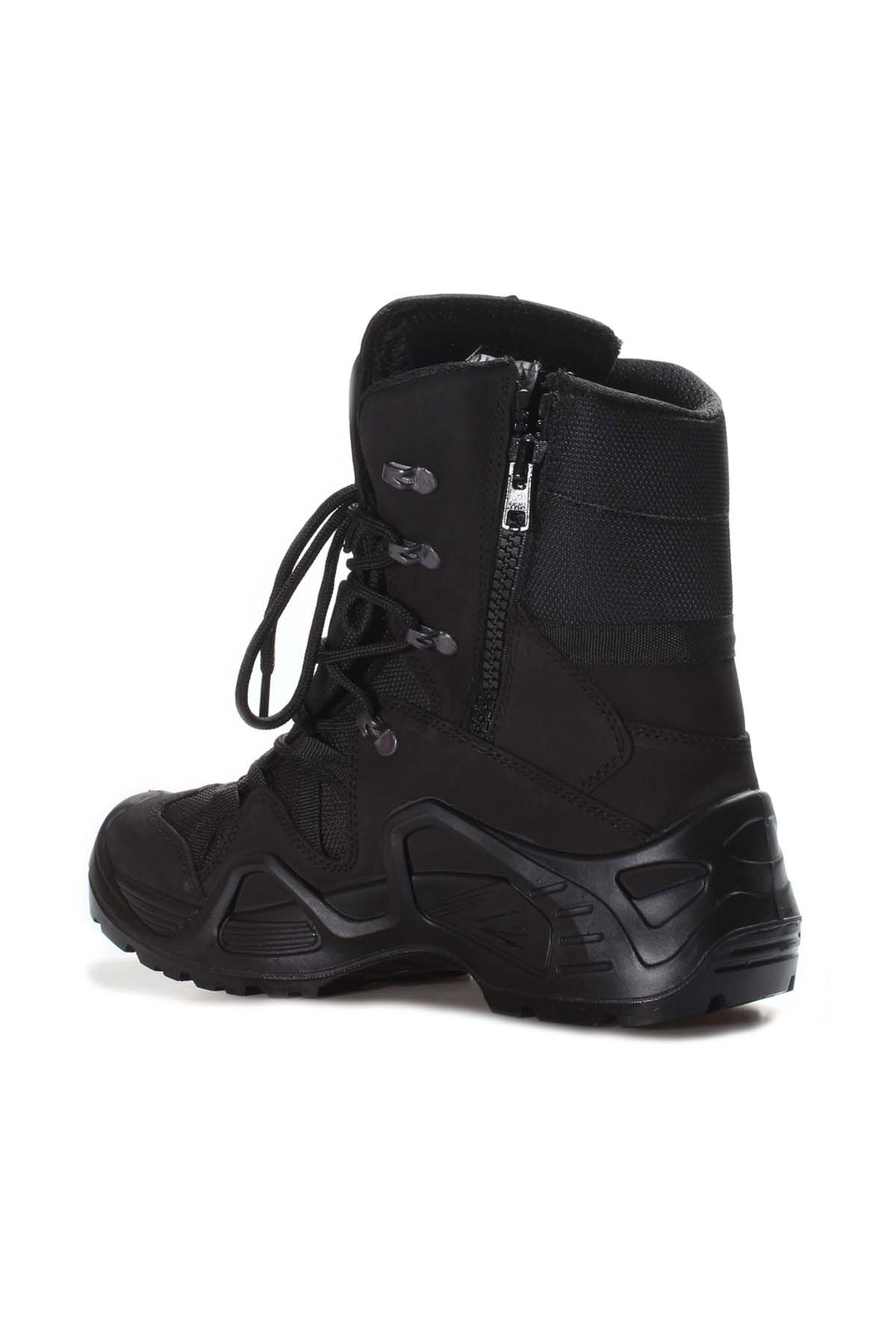 Men's Black Tactical Lace-Up Boots with Reinforced Toe and High Ankle Support - Wessi