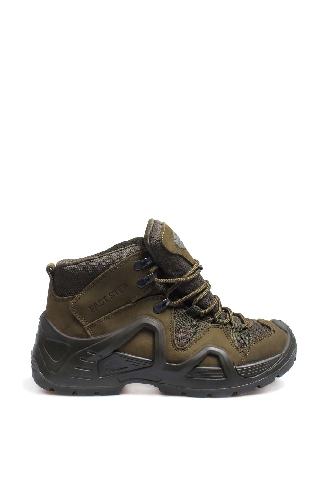 Men's Olive Green Hiking Boots with Reinforced Sole - Wessi