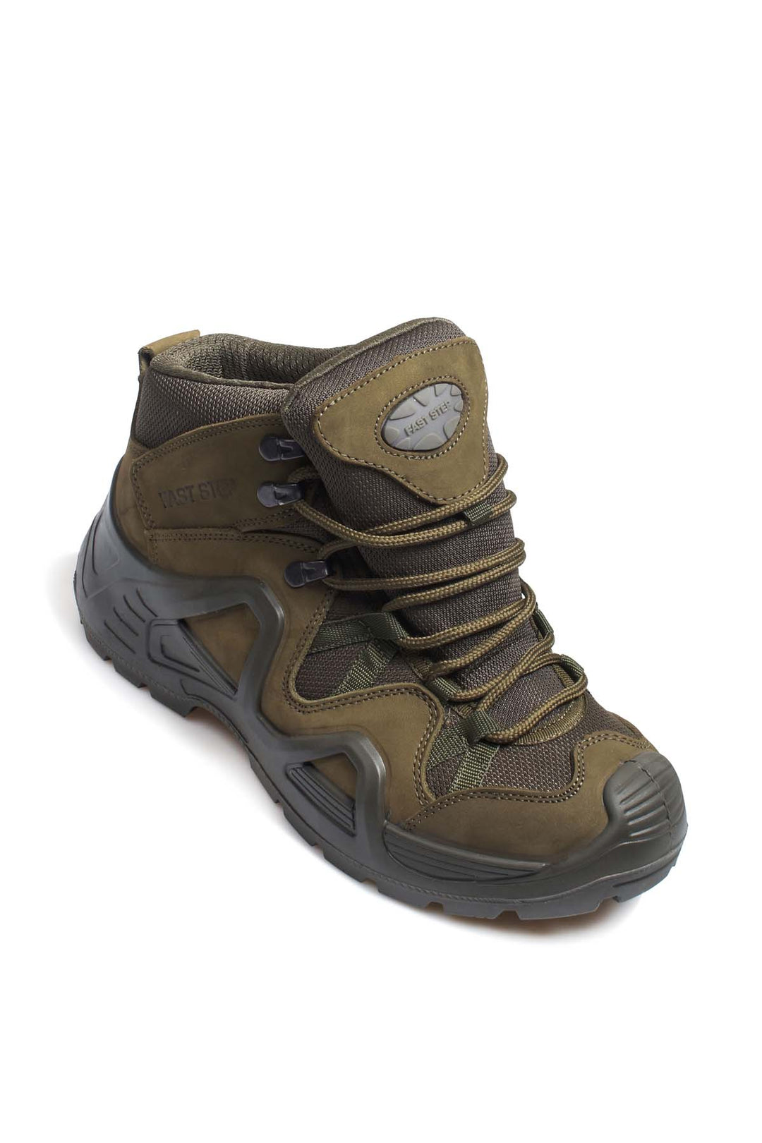 Men's Olive Green Hiking Boots with Reinforced Sole - Wessi