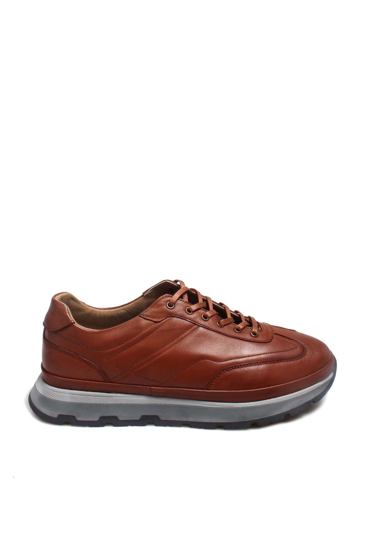 Brown Leather Casual Sneakers Wessi