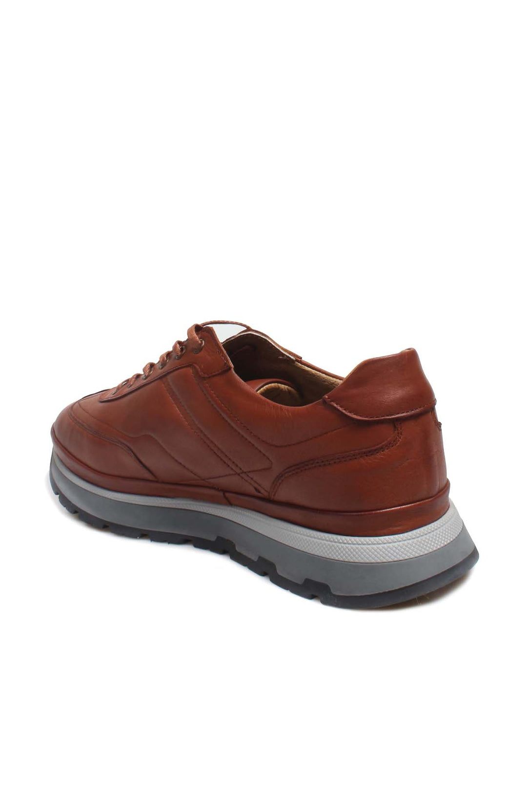 Brown Leather Casual Sneakers Wessi