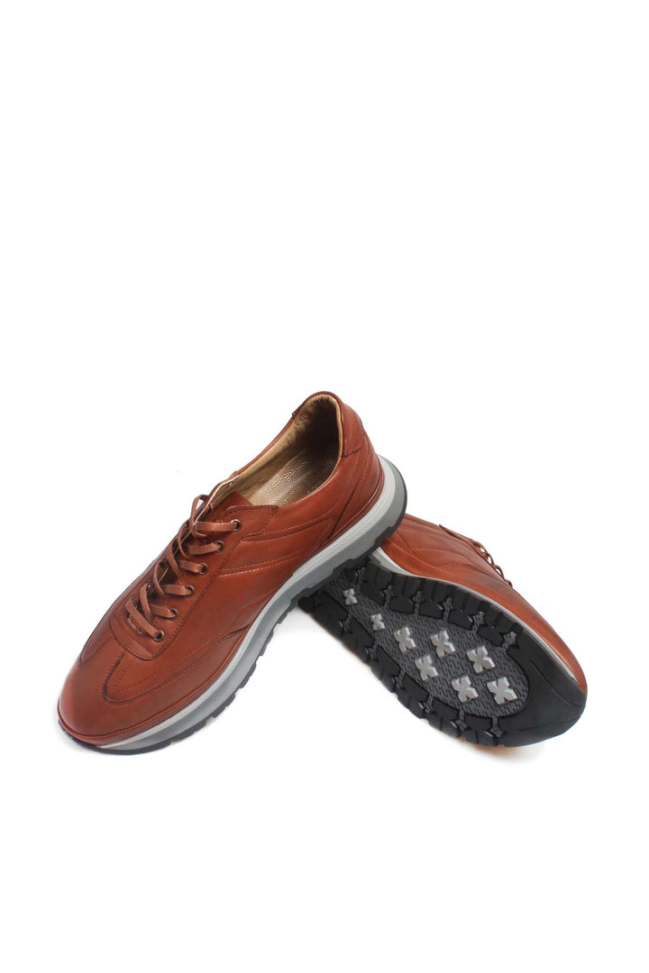 Brown Leather Casual Sneakers Wessi