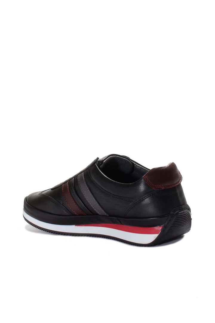 Zapatos Deportivos Slip-On De Piel Negros Wessi