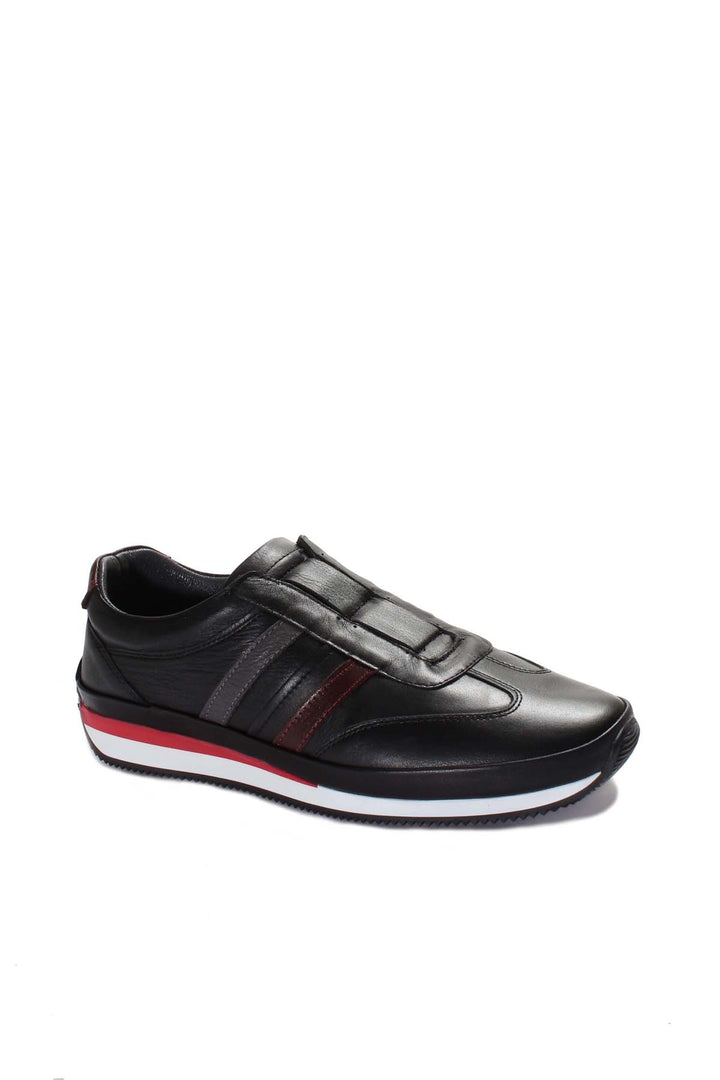 Zapatos Deportivos Slip-On De Piel Negros Wessi