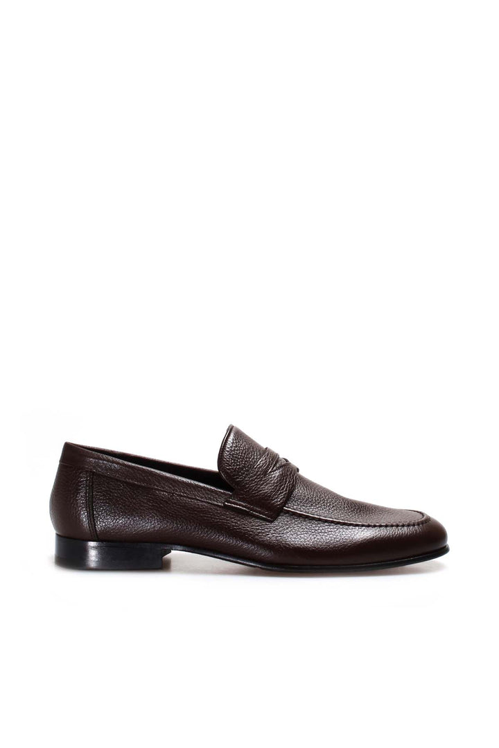 Brown Classic Leather Penny Loafers-Wessi