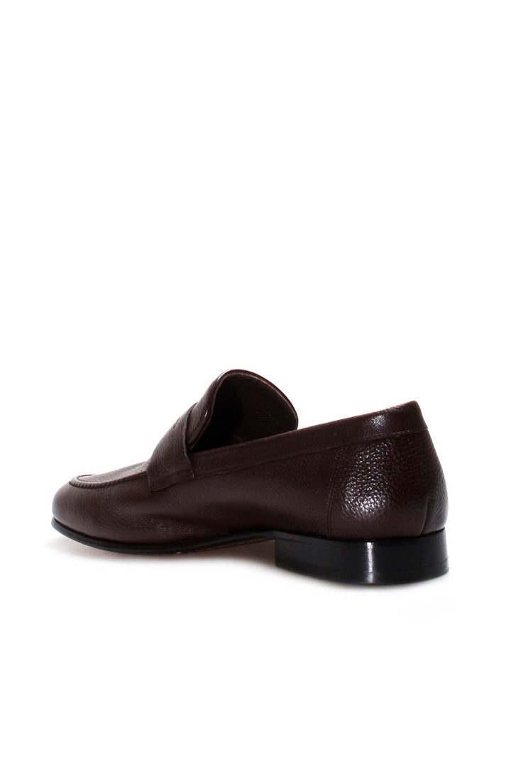 Brown Classic Leather Penny Loafers-Wessi