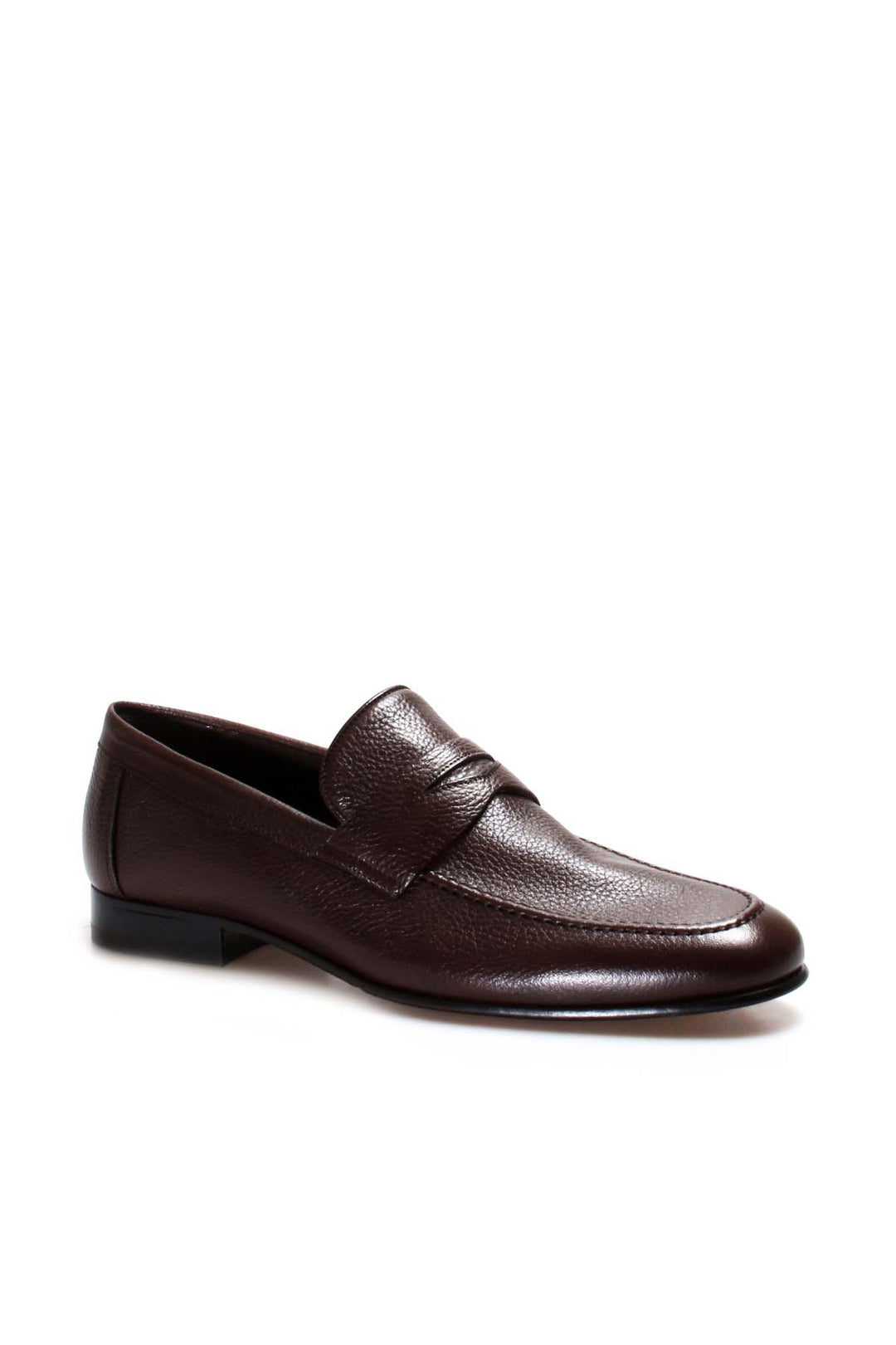 Brown Classic Leather Penny Loafers-Wessi