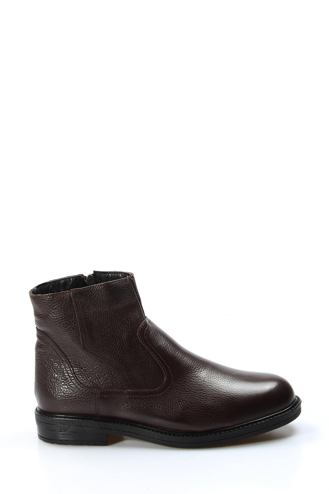 Men's Brown Leather Fur-Lined Boots - Wessi