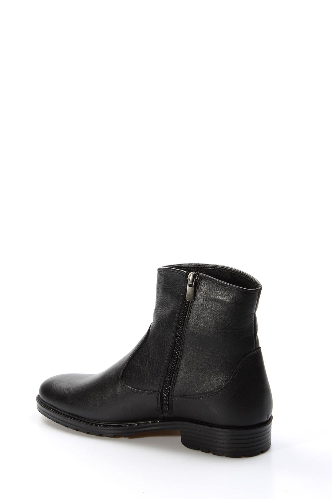 Men's Black Leather Ankle Boots-Wessi