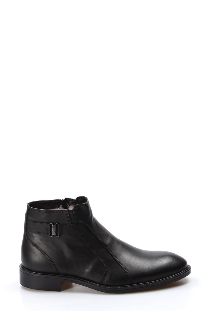 Black Leather Chelsea Boots-Wessi