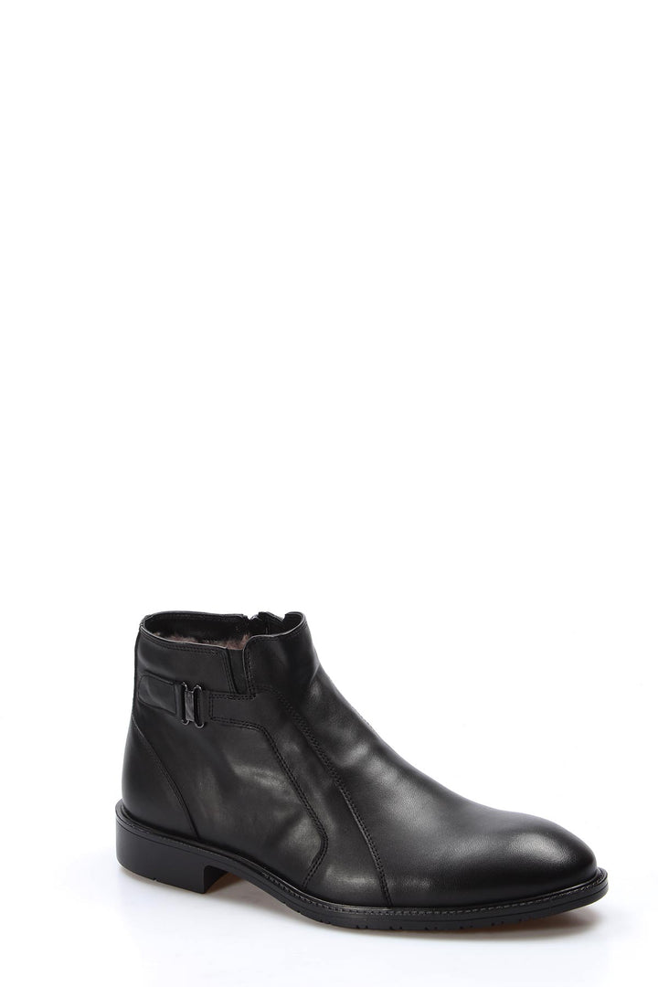 Black Leather Chelsea Boots-Wessi