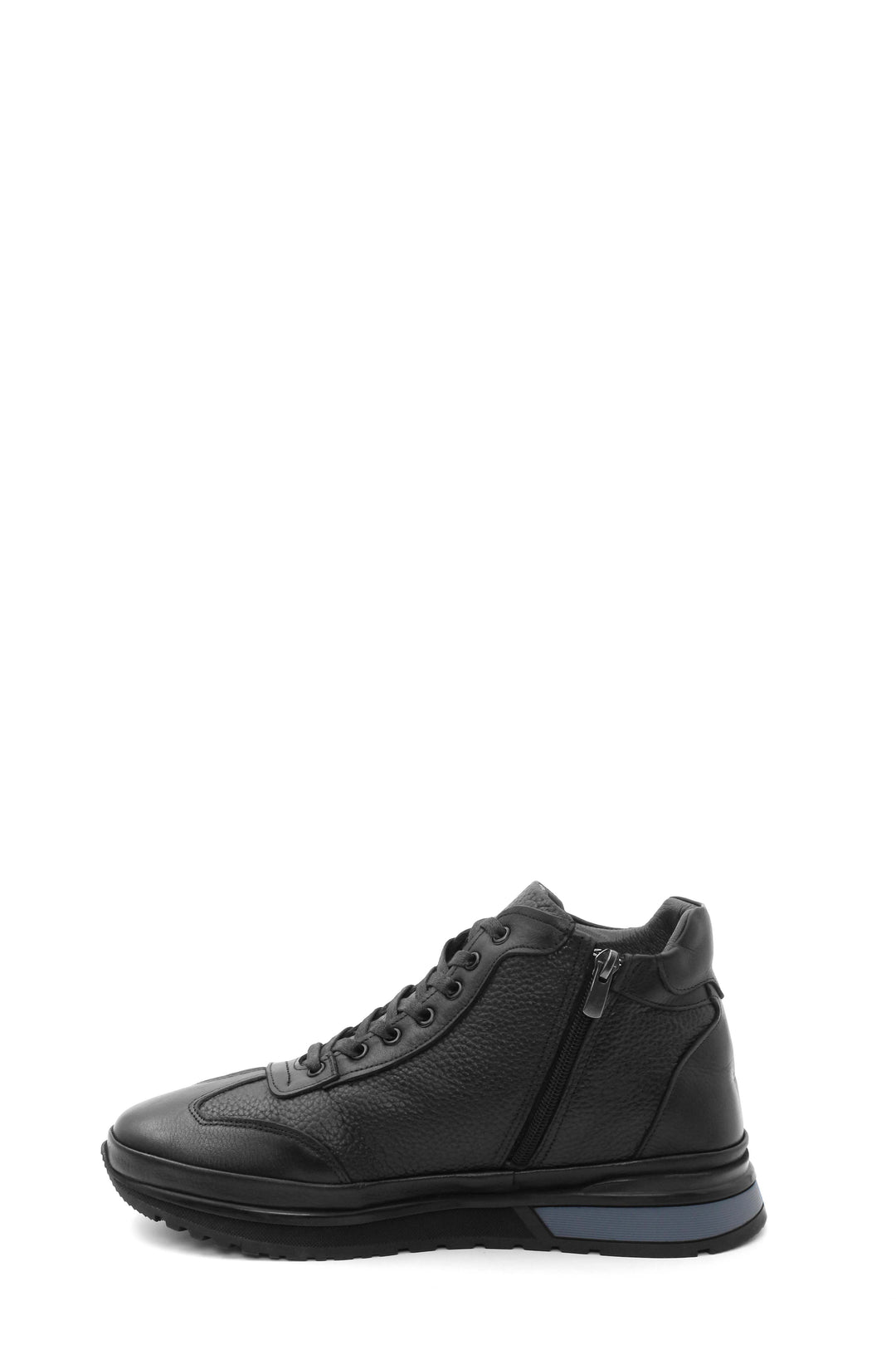 Bottes de sport pour hommes en cuir véritable et fourrure 722KMA306 noir